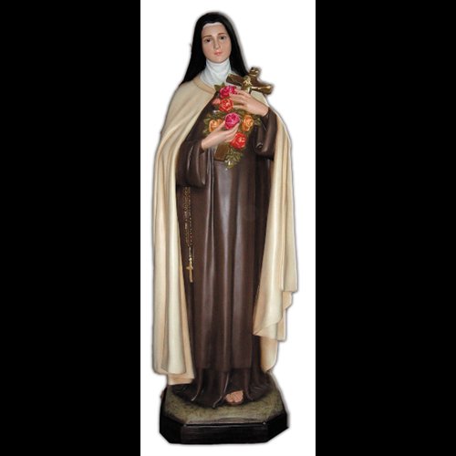 Statue ext. Sainte Thérèse 60" (150 cm) en FDV Couleur