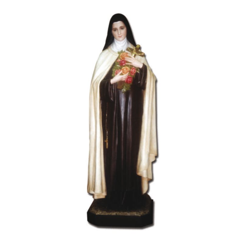 St. Therese Color Fiberglass Outdoor Statue, 71" (150 cm)