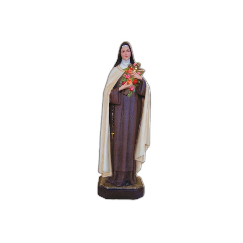 Statue ext. Sainte Thérèse 24" (60 cm) en FDV Couleur