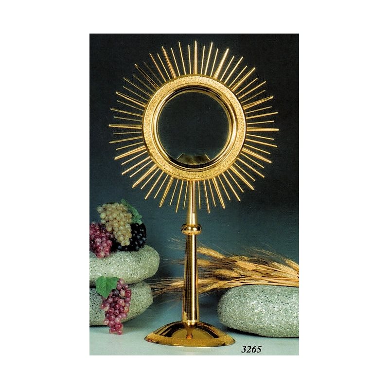 Monstrance, 22" (56 cm) Ht., Host box 6.75" (17 cm) D.