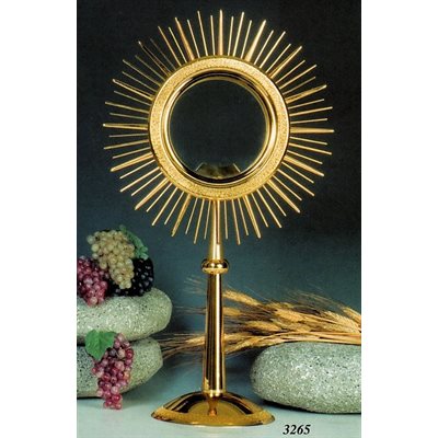 Ostensoir 22" (56 cm) Ht., Vitre 6.75" (17 cm) Diam.