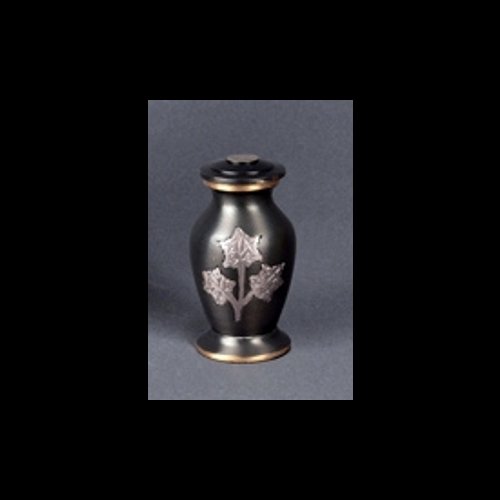 Petite urne commémorative en laiton 3 1 / 4 x 1 3 / 4 x 1 3 / 4