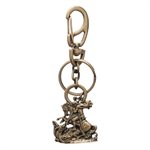 Porte-clés « Saint Georges», métal bronze, 9 cm