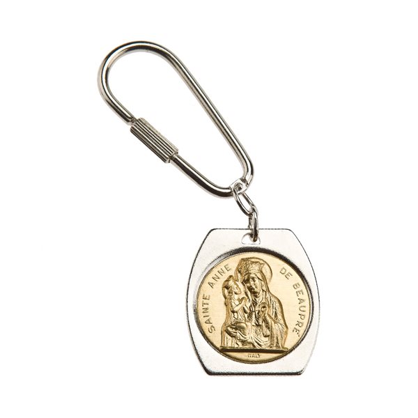 Two-Tone "Sainte Anne Beaupré" Key Ring