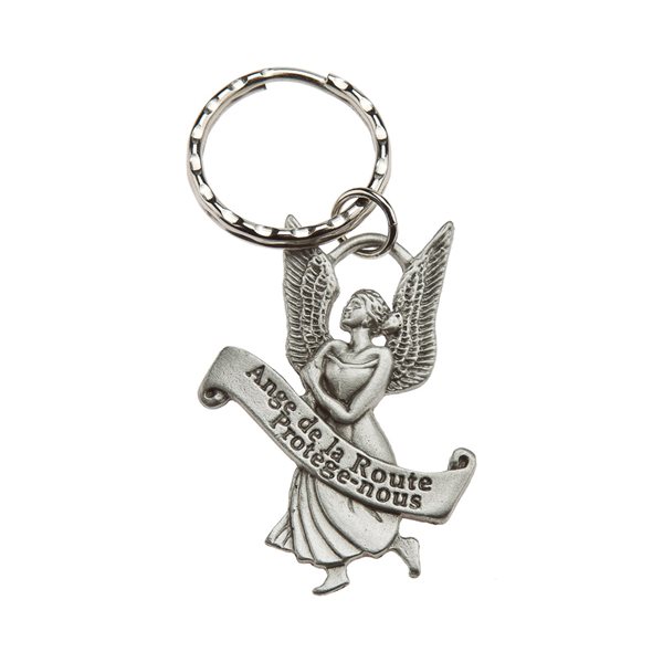 "Ange de la route" Key Ring, French