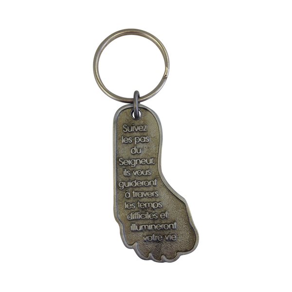 "Empreintes" Pewter Key Ring, French