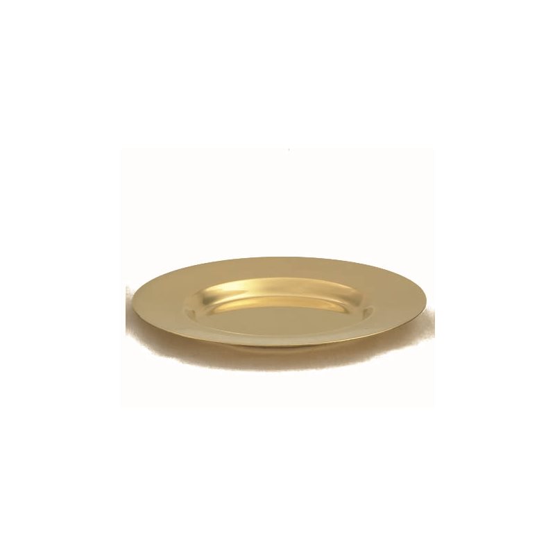 Small Well Paten, 24Kt Gold Plate, 5 3 / 8" (13.7 cm) Dia.