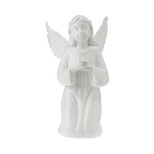White Porcelain "Angel" Night Light Statue, 7"