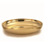 Textured bowl paten, Gold Plate 24Kt, 6 1 / 8" (15.5 cm) Dia.