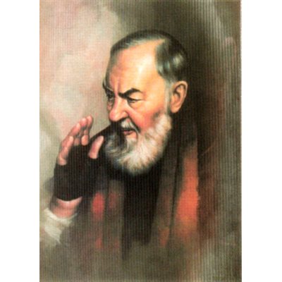 Image 3 Dimension, Padre Pio 13" x 15" (33 x 38 cm)