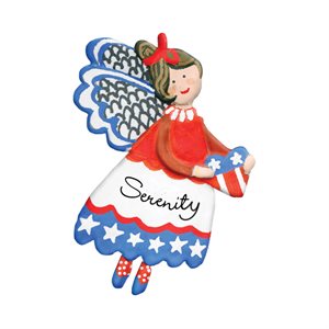 Pin, Little angel, "Serenity" Hand painted,1¾", English
