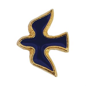 Blue Enamelled Gold-Finish "Confirmation" Pin