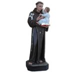 St. Anthony Color Fiberglass Outdoor Statue, 63" (160 cm)