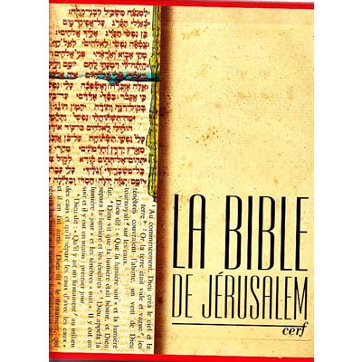 Bible de Jérusalem en Toile Rouge 185 cm x 245 cm x 65 cm