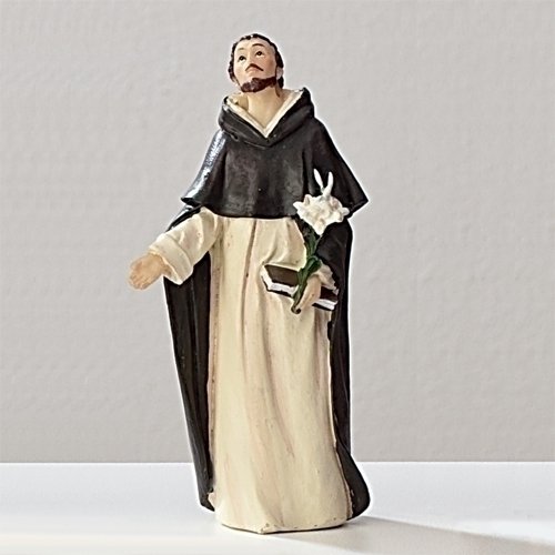 Statue Saint Dominique 3.5" (9 cm) en résine