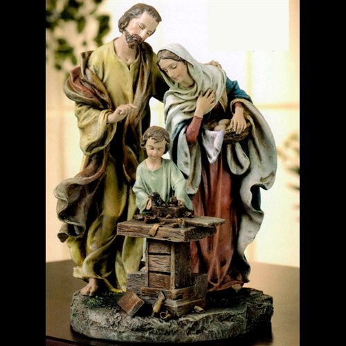 Holy Family Resin Statue, 9.5" (24 cm)