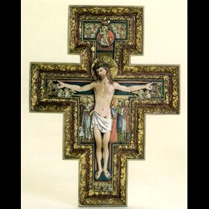 Croix Saint Damien 10.5" (26.7 cm) en résine