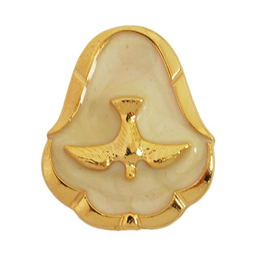 CONFIRMATION LAPEL PIN, WHITE / GOLD D