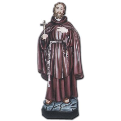 Statue ext. Saint Cyr 47" (120 cm) en FDV Couleur