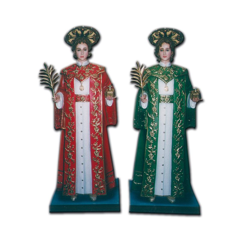 St. Come & Damian Color Fiberglass Outdoor Statue 67" (170cm