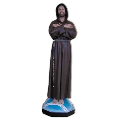 St. Francis of Assisi Color Fiberglass Outdoor Statue 39.5"