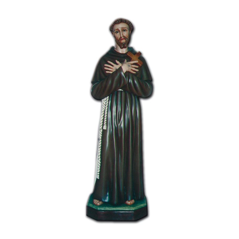 Statue ext. Saint François d'Assise 60" (150 cm) FDV Couleur