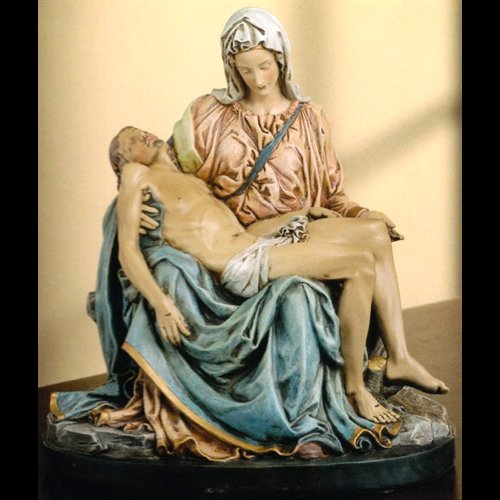 Pieta Resin Statue, 10" (25.5 cm)