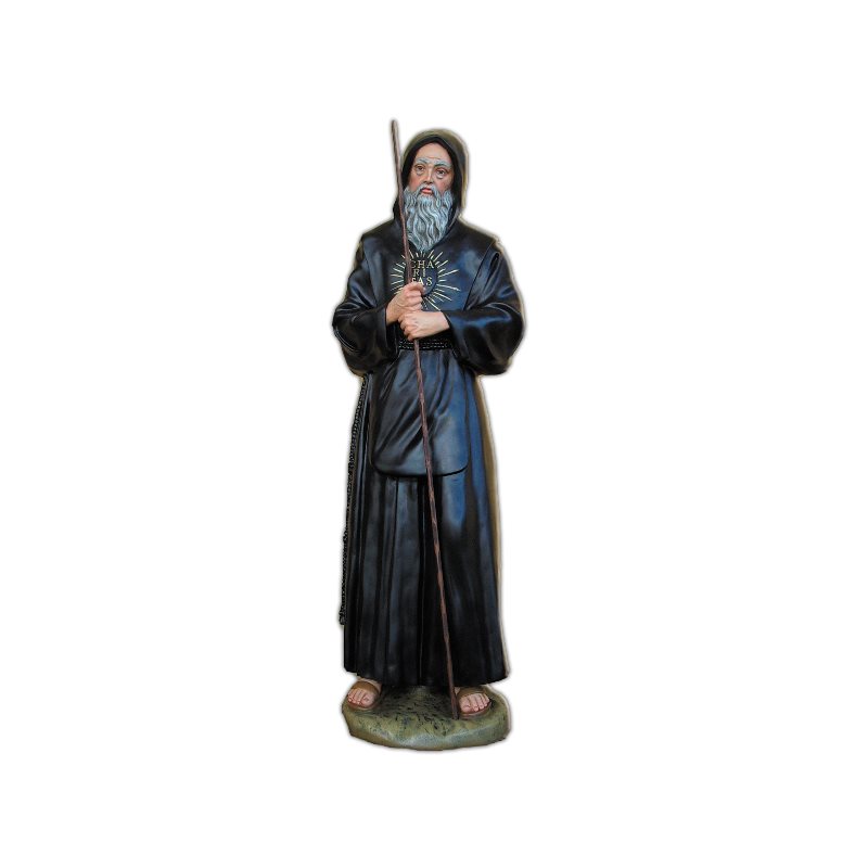 St. Francis of Paul Color Fiberglass Outdoor Statue, 45"