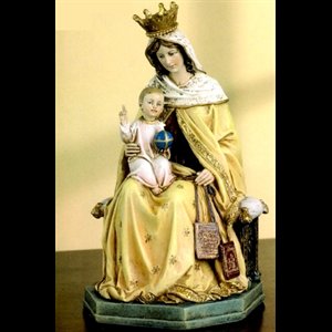 Our Lady of Mount Carmel Resin Statue, 8" (20 cm)