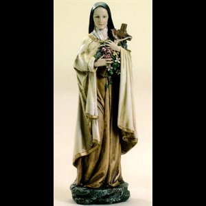 St. Theresa Resin Statue, 10" (25.5 cm)