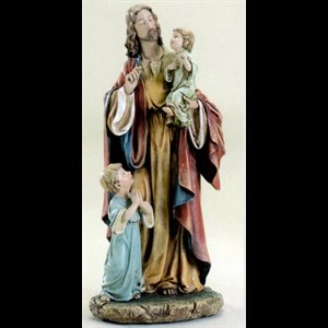 Statue Jésus avec les enfants 8.5" (21.6 cm)