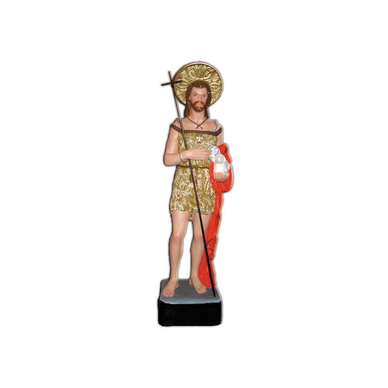 St. John the Baptist Color Fiberglass Outdoor Statue, 24"