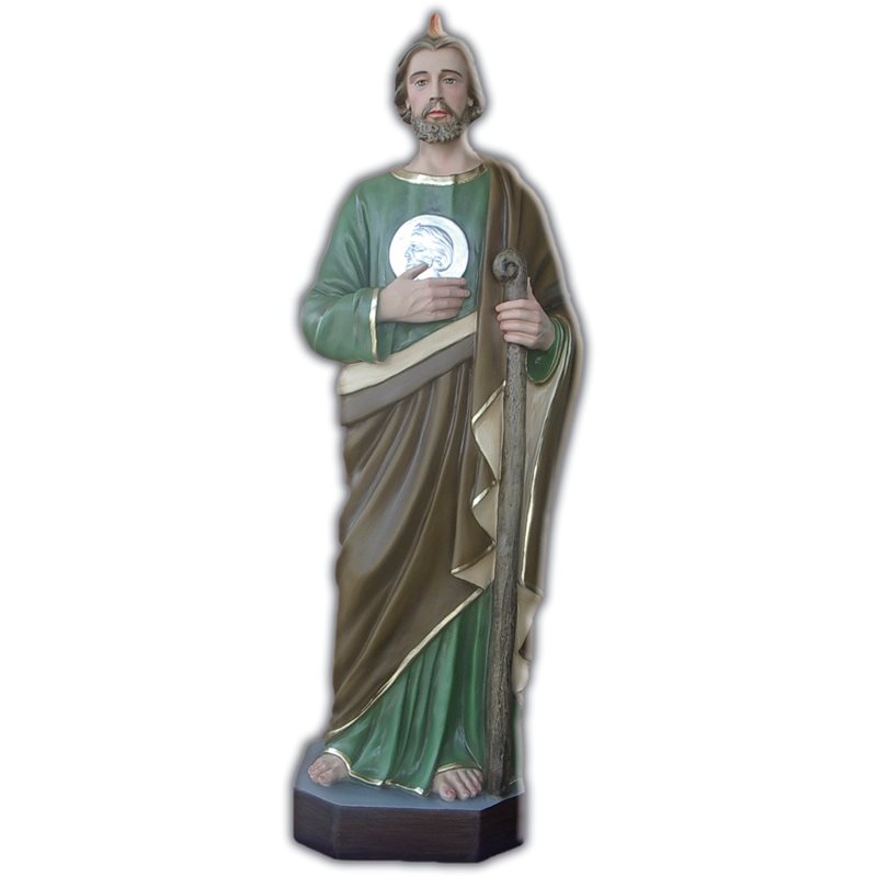 St. Jude Color Fiberglass Outdoor Statue, 33.5" (85 cm)