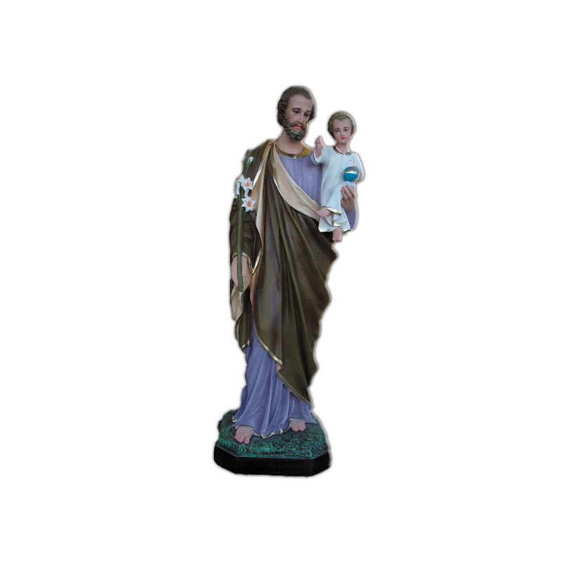 Statue ext. Saint Joseph 39.5" (100 cm) en FDV Couleur