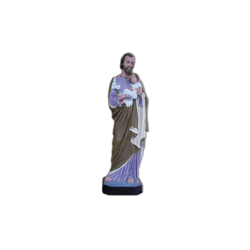 St. Joseph Color Fiberglass Outdoor Statue, 25.5" (65 cm)