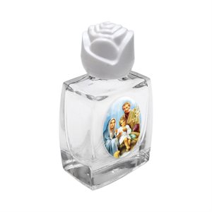 "Holy Family" Empty Holy Water Glass Bottle, ½ oz