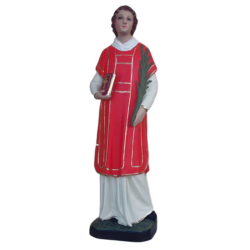 St. Lawrence Color Fiberglass Outdoor Statue, 18" (45 cm)