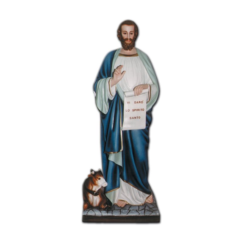 St. Luke the Evangelist Color Fiberglass Outdoor Statue, 63"