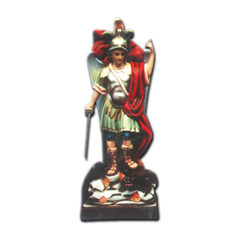 St. Michael Archangel Color Fiberglass Outdoor Statue, 36"