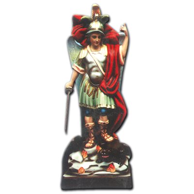 Statue ext. Saint Michel Archange 36" (90 cm) en FDV Couleur