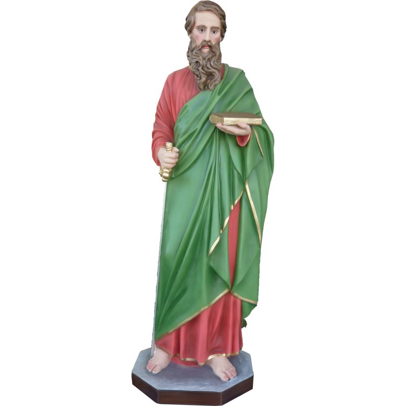 St. Paul Color Fiberglass Outdoor Statue, 43" (110 cm)