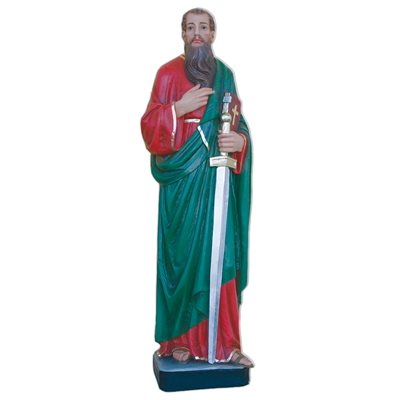 St. Paul Color Fiberglass Outdoor Statue, 32" (80 cm)