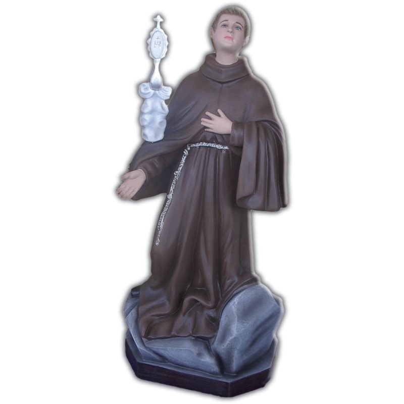 St. Pascal Color Fiberglass Outdoor Statue, 24" (60 cm)