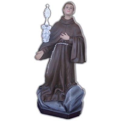 Statue ext. Saint Pascal 24" (60 cm) en FDV Couleur