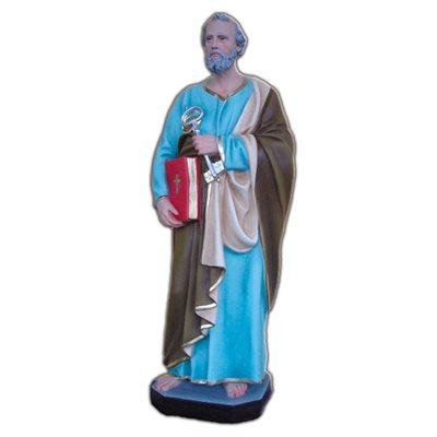 St. Peter Color Fiberglass Outdoor Statue, 32" (80 cm)