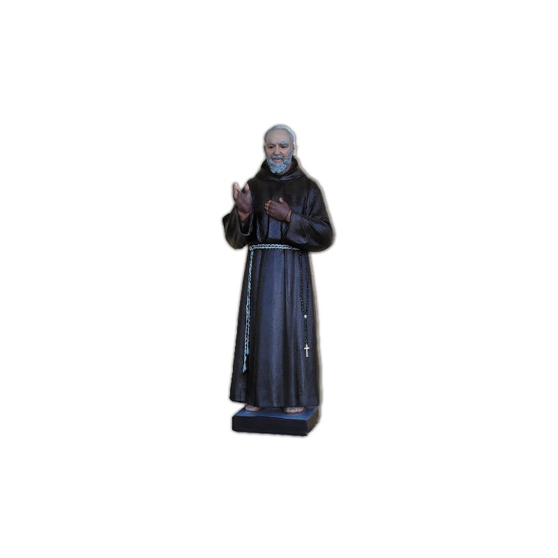 Padre Pio Color Fiberglass Outdoor Statue, 43" (110 cm)