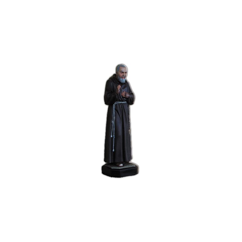 Statue ext. Padré Pio 32" (80 cm) en FDV Couleur