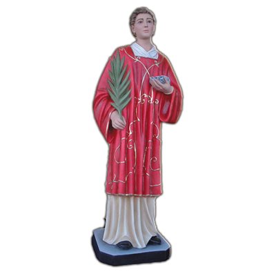 St. Stephen Color Fiberglass Outdoor Statue, 43" (110 cm)