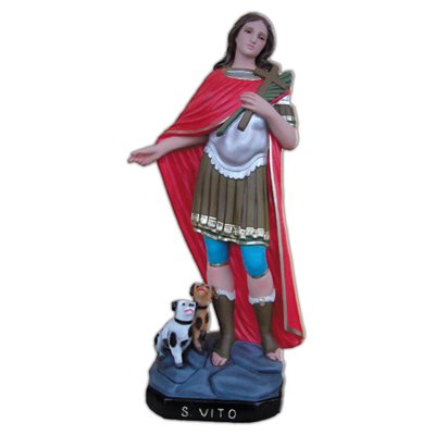 St. Vitus Color Fiberglass Outdoor Statue, 24" (60 cm)