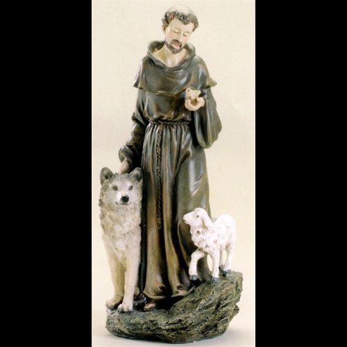 St. Francis Resin Statue, 10" (25.5 cm)